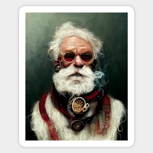 Steampunk Santa Sticker